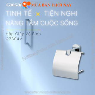 Hộp giấy vệ sinh Caesar Q7304V, móc treo giấy inox 304, Cam kết chính hãng