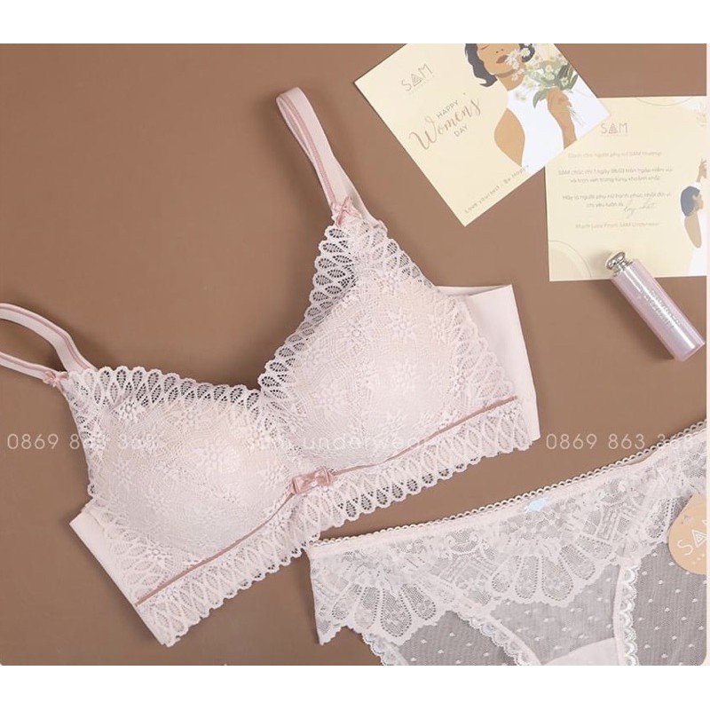 Áo lót không gọng đệm bông dày cup A cho ngực nhỏ, áo bra cao cấp xu chiêng đồ nội y cho chị em 9219 | BigBuy360 - bigbuy360.vn