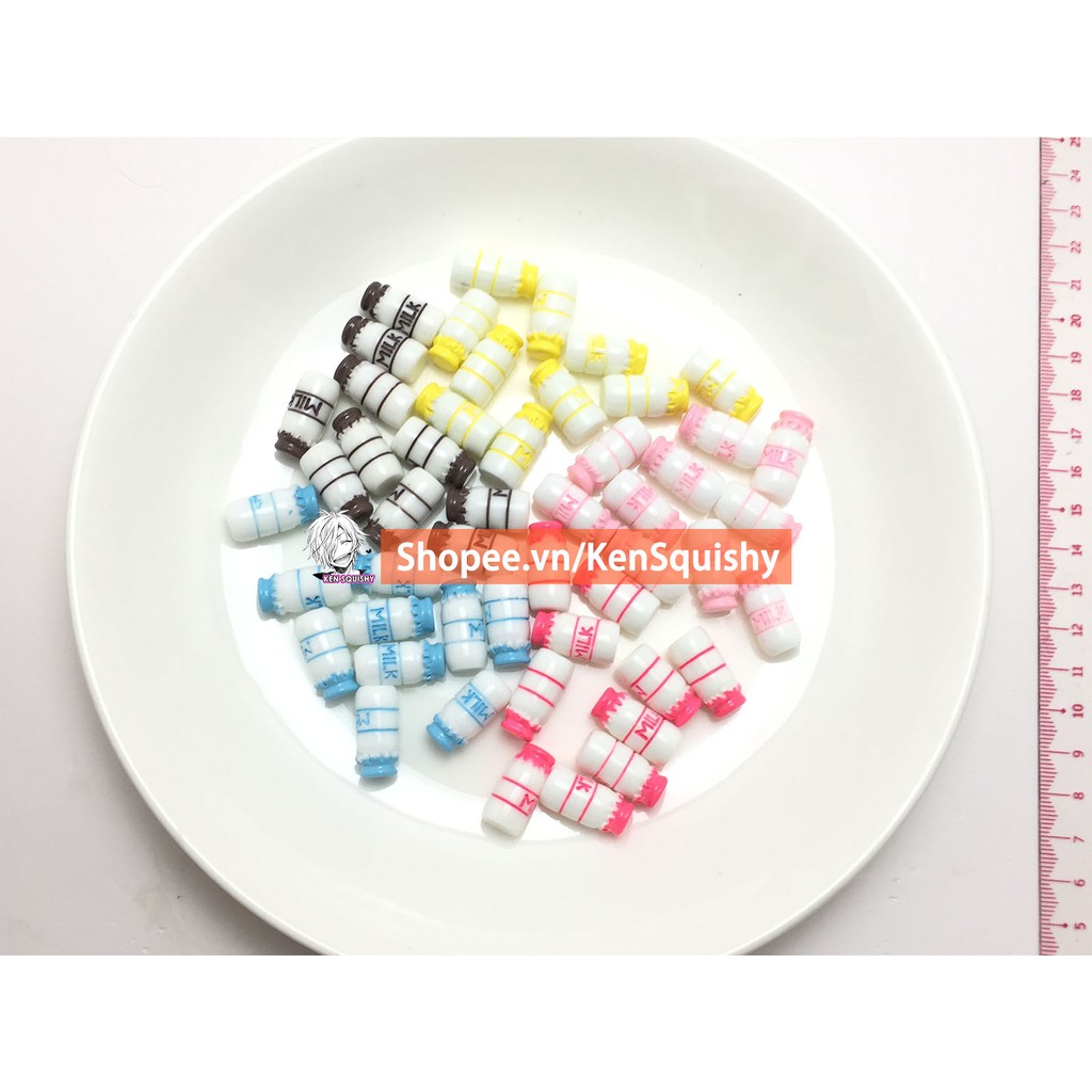 Mô Hình Bình Sữa Ngẫu Nhiên Nguyên Liệu Trang Trí Slime