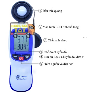 (Thanh lý) Máy Đo Độ Sáng kết nối Bluetooth Benetech GM1040B - máy bị nứt viền nhựa màu xanh như video, hình