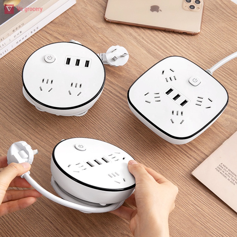 [Voucher &amp; Dịch vụ]  Ổ Cắm Điện, Ổ Điện Đa Năng Tích Hợp 3 Cổng Sạc Thông Minh