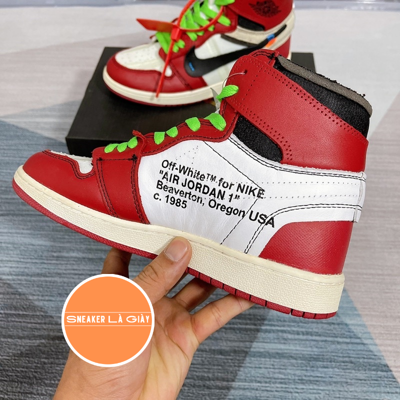 Giày Jordan High Offwhite Chicago (JD1 Offwhite Chicago ) Bản đẹp - Fullbox kèm 3 dây phụ