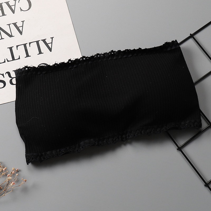 Áo lót ống phối ren bằng cotton thoáng khí dành cho nữ | BigBuy360 - bigbuy360.vn