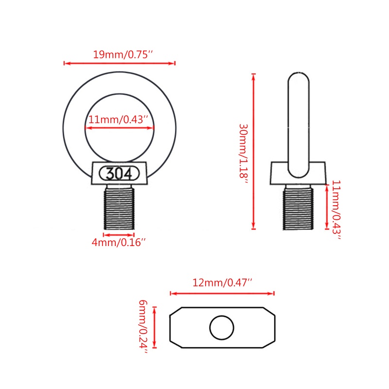 Set 2 Đai Ốc M4 Gắn Cố Định Lều Thuyền RV Caravan f Chuyên Dụng
