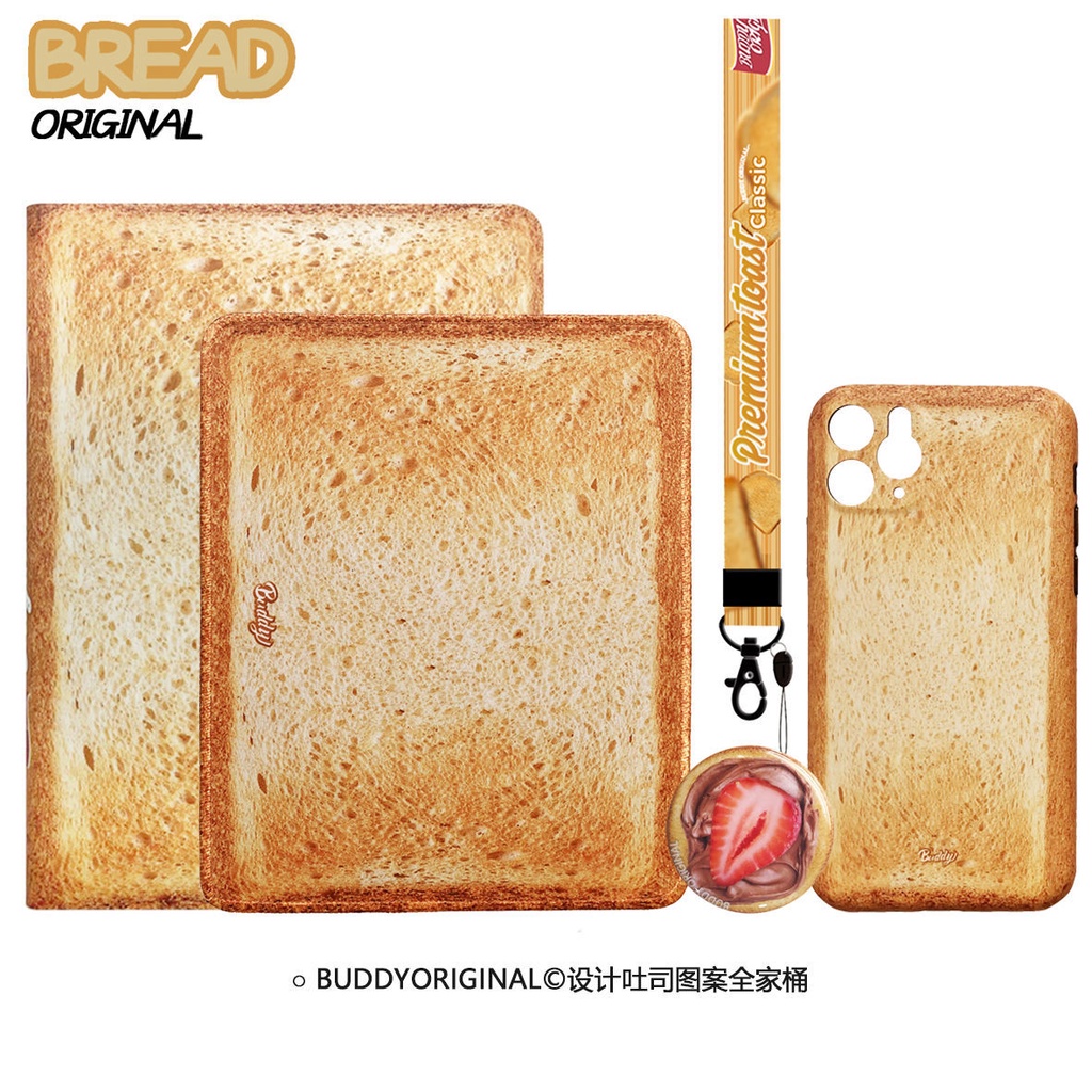 Case. Ốp Máy Tính Bảng Họa Tiết Bánh Mì Nướng Cho 2018 new iPad 10.2 air3 MINI4 mini pro11 inch