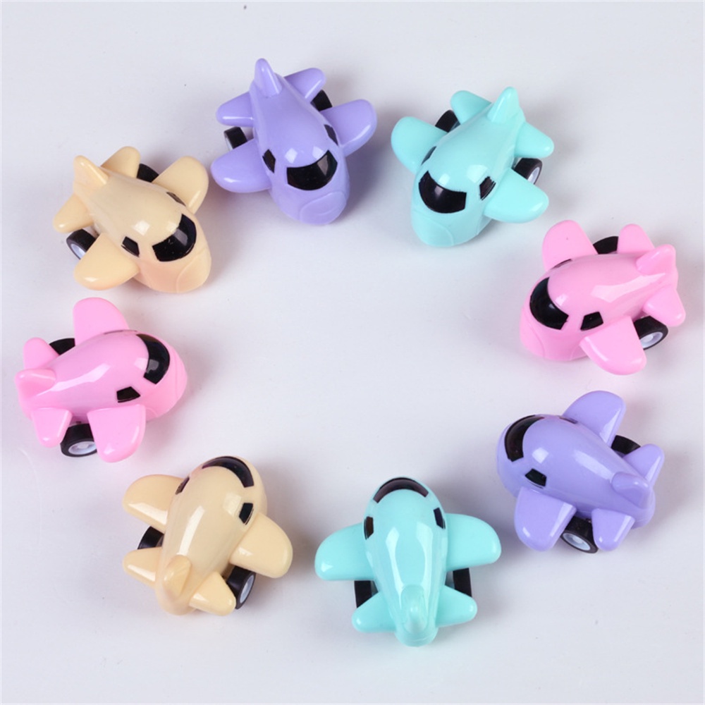 Set 2 máy bay đồ chơi mini bằng nhựa màu kẹo dễ thương cho bé