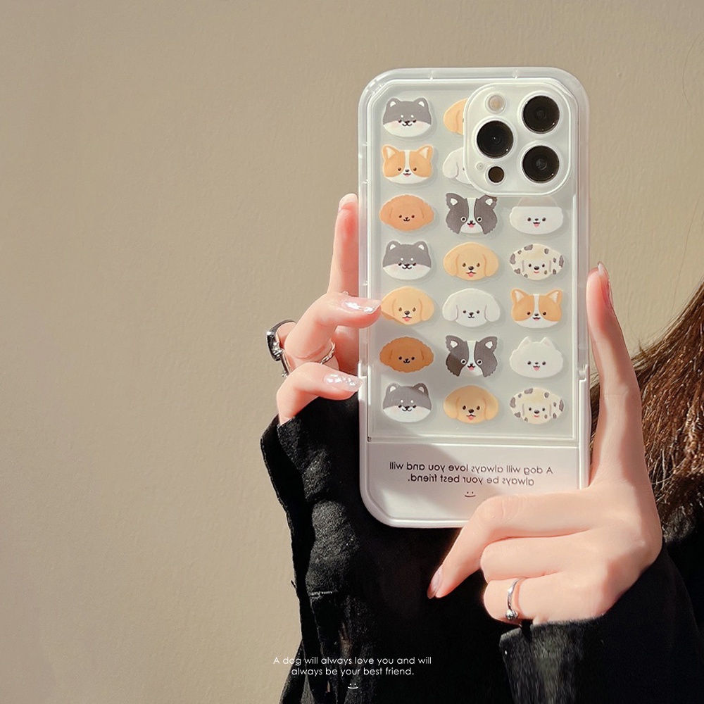 Ốp Điện Thoại Dẻo Họa Tiết Hoạt Hình Chú Chó Dễ Thương Chống Sốc Cho iPhone 13 12 11 Pro XS Max X XR 7 8 plus
