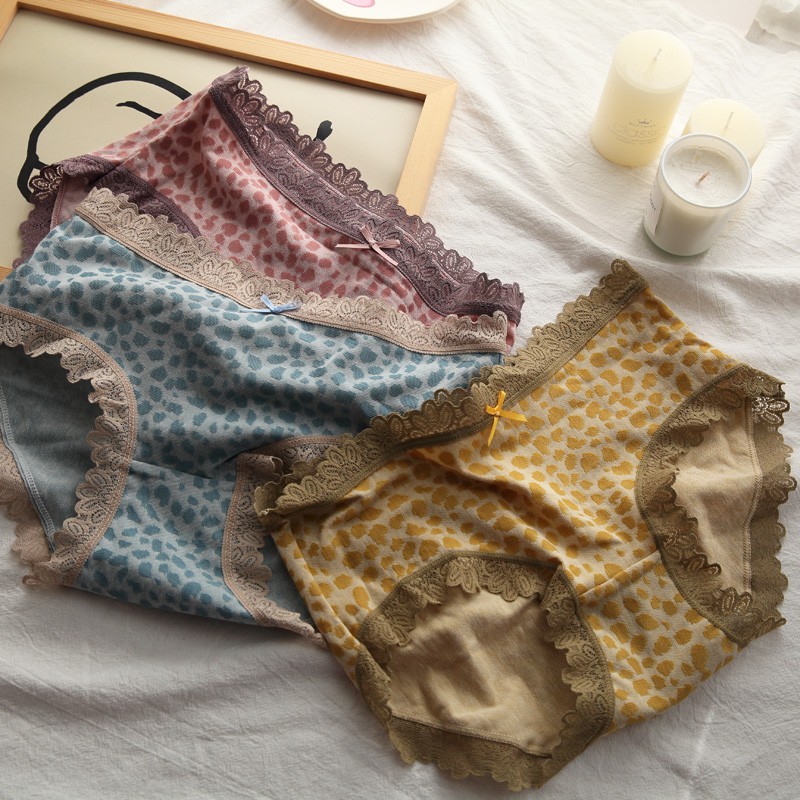 Quần lót cotton phối ren huyền thoại loài báo | BigBuy360 - bigbuy360.vn