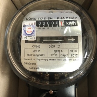 Công Tơ Điện 1 Pha 2 Dây 5(20)- Đồng Hồ Điện