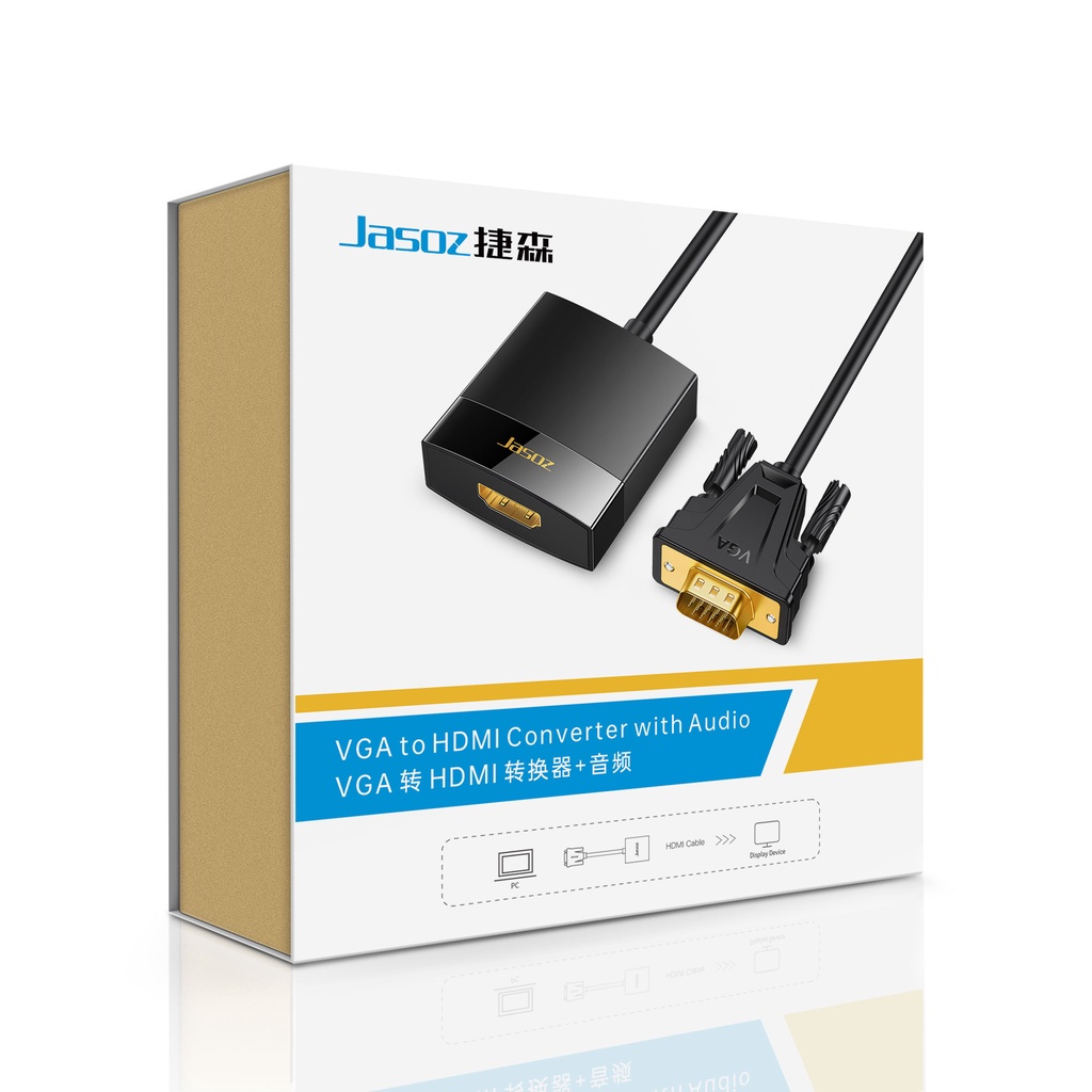 Bộ chuyển đổi VGA/HDMI JASOZ G115 - Hàng chính hãng - Bảo hành 18 tháng
