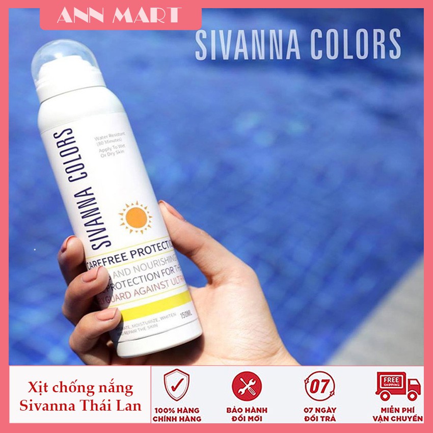 [CHUẨN STORE] Xịt chống nắng Sivanna Color spf50 Made in Thailand vừa chống nắng vừa makeup da