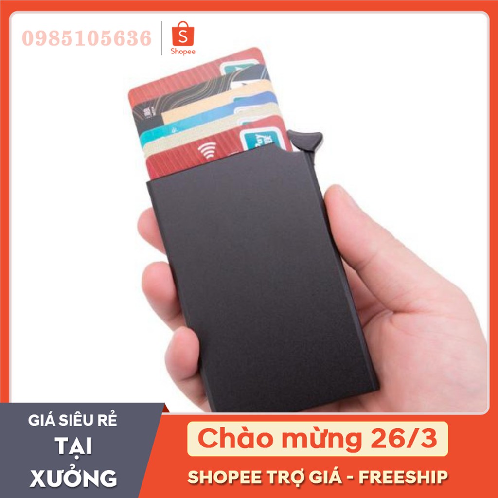 Hộp đựng thẻ ATM, CCCD, bằng lái xe bằng nhôm HC19