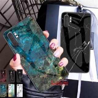 Ốp điện thoại kính cường lực họa tiết vân đá cẩm thạch cho Samsung Note 10 Note 10 Plus Note 9 8 J4 J4 Plus J6 J6 Plus