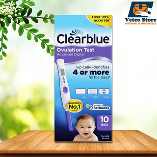 Que Thử Rụng Trứng Điện Tử Clearblue Advanced Digital 4-OR-MORE (Set 10 que) của Úc