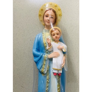 Tượng Công Giáo - Tượng Đức Mẹ La Vang VN (hoa văn nổi) 50cm