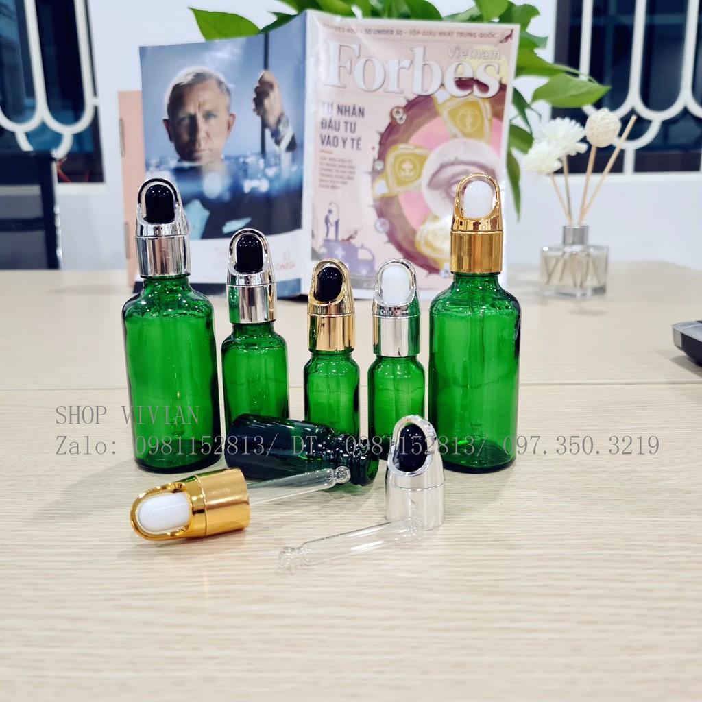 Vỏ lọ 100ml đựng tinh dầu , serum , thân thuỷ tinh chất lượng cao, nắp bóp khoét nhôm mạ vàng, bạc