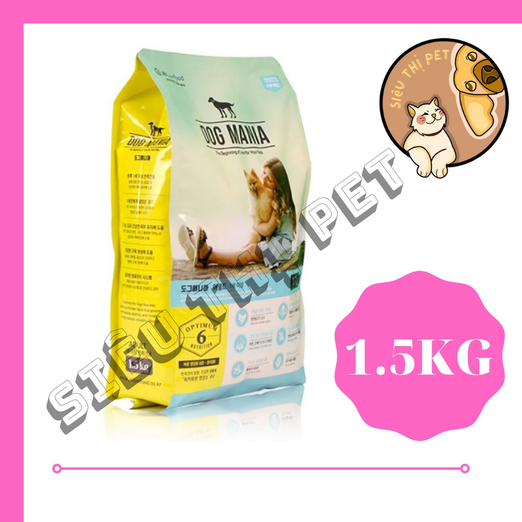 ( FREESHIP ) Dog Mania - Thức ăn hạt cho chó trưởng thành 1.5kg