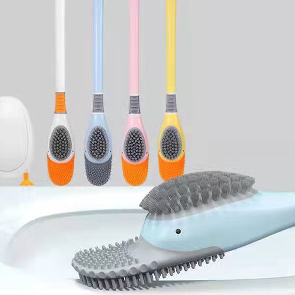 Bàn chải toilet lông dày hình vịt treo tường dễ thương dọn dẹp cho khách sạn hoặc nhà ở