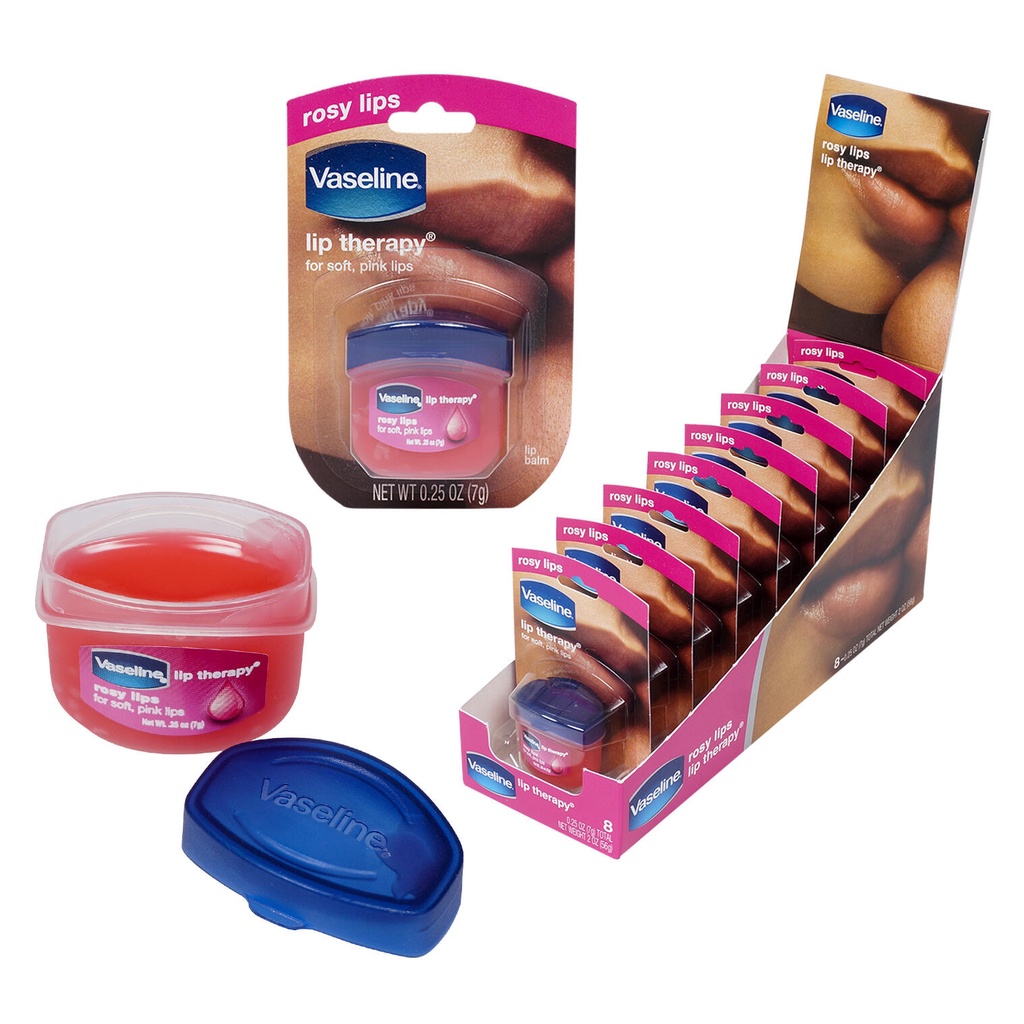 [SỈ LỐC 8 VỈ] Son Sáp Dưỡng Môi Mềm Mịn Vaseline Lip Therapy Original Rosy Lip Cacoa Butter Creme Brulee (7g) Chuẩn USA