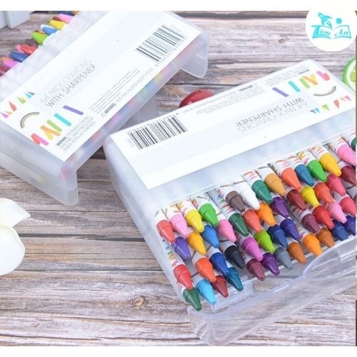Hộp màu 64 chi tiết khéo tay cho bé- Bút sáp màu Crayola chất liệu an toàn