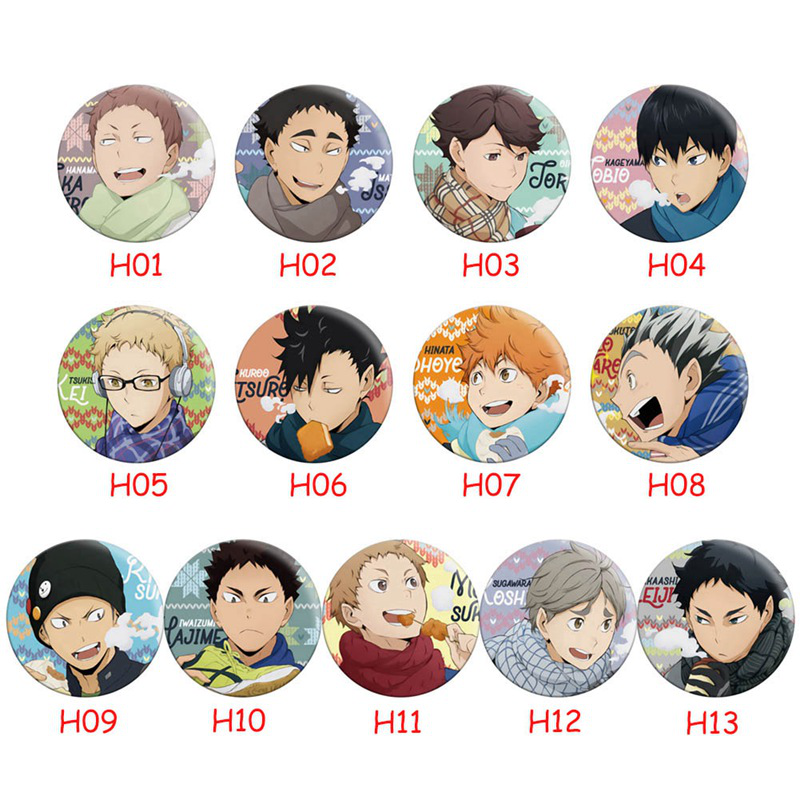 Ghim Cài Áo Hình Hoạt Hình Haikyuu