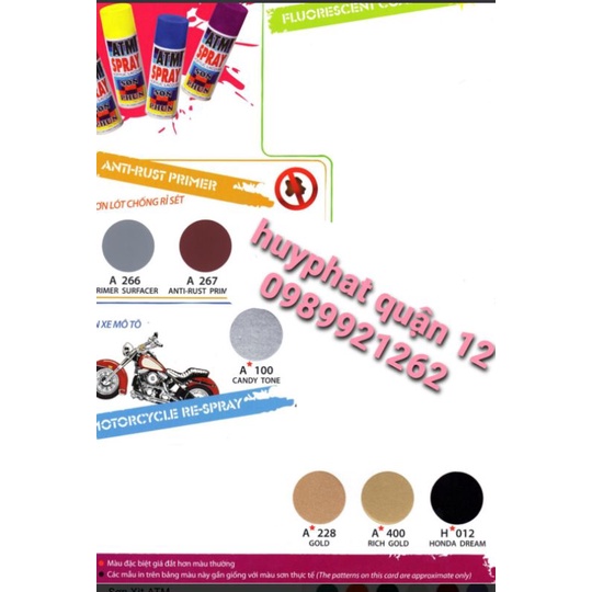 Sơn xịt atm spray/tv/win bán lẻ giá sỉ