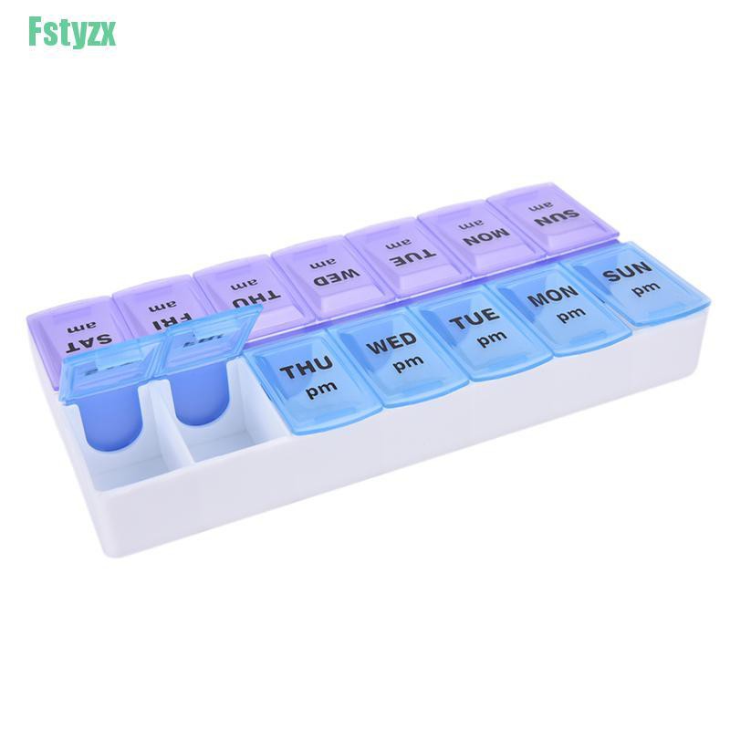 fstyzx 7 Day Weekly Pill Medicine Box Holder Storage Container Case Portable