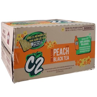 Thùng 24 chai hồng trà đào 455ml