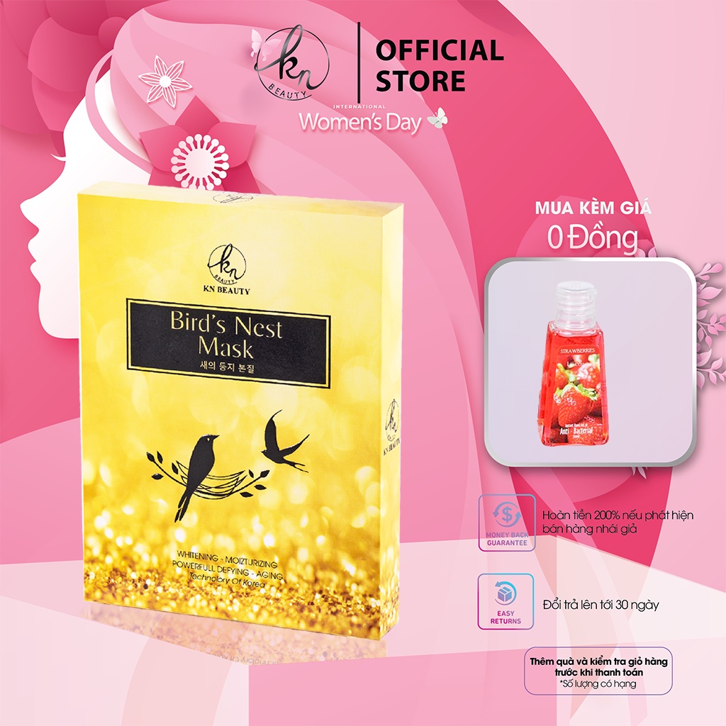 Hộp 5 Túi Mặt Nạ Tổ Yến KN Beauty Bird's Nest Mask 125 gram