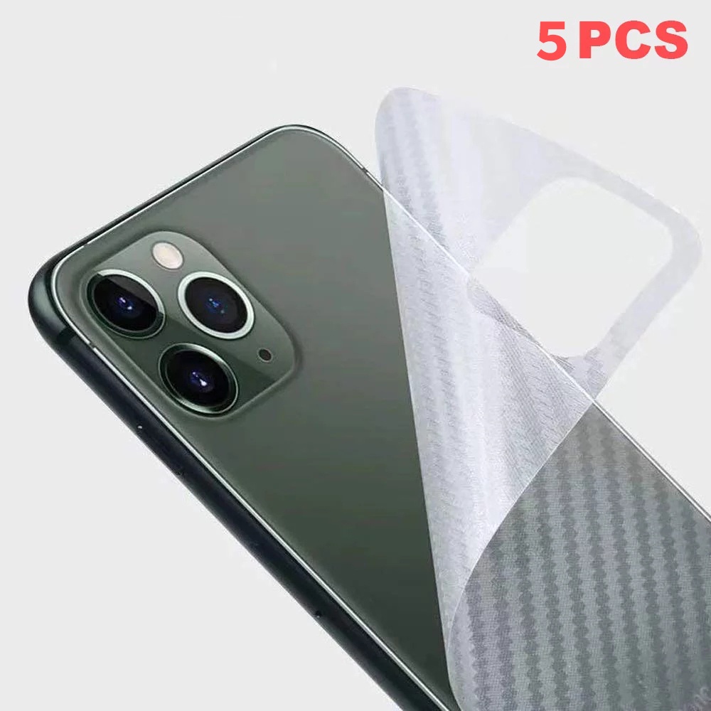 5 Miếng Dán Lưng Điện Thoại Bằng Sợi Carbon Cho compatible for iPhone 14 13 12 11 Pro Mini Xs Max Xr X 8 7 6s 6 Plus 5s 5 Se2 Se 2020