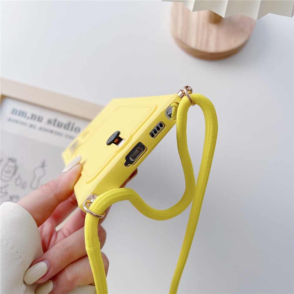 Ốp Điện Thoại Silicone Mềm Màu Kẹo Có Dây Đeo Chéo Cho Samsung Galaxy A53 A33 A23 A03S A22 5G S20 FE