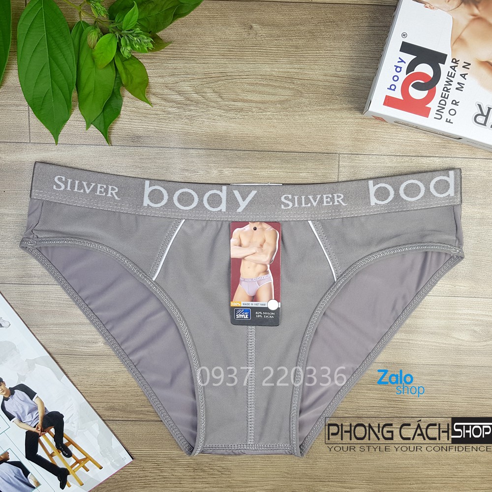 Quần lót nam vải thun lạnh pha lụa BODY Silver 708 siêu mát - quần sịp, xịp