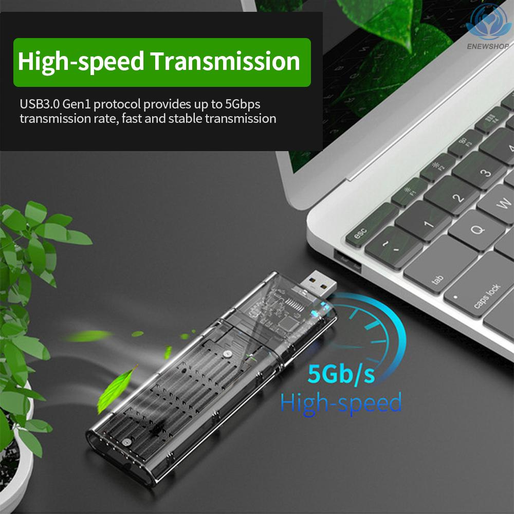 Vỏ Ổ Cứng Ssd Ngff Hỗ Trợ Sata B-Key M.2 Ssd / Gen1 Sata Usb3.0 Đen | BigBuy360 - bigbuy360.vn