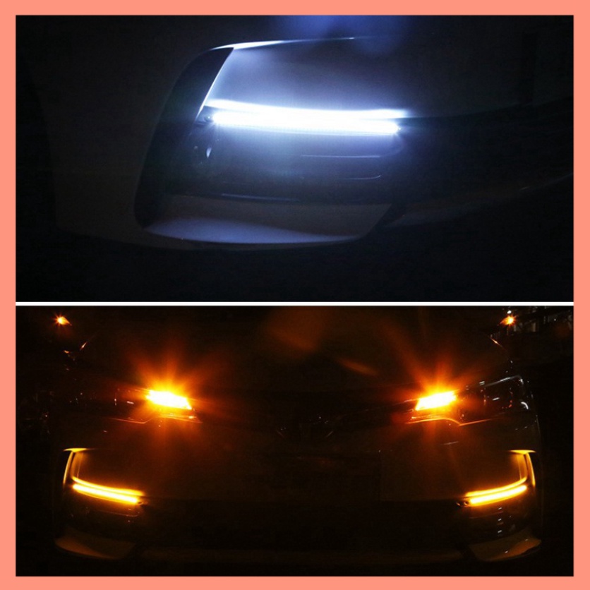 Đèn LED Định Vị Ban Ngày DRL CAO CẤP Kiêm Xi Nhan Đuổi (kiểu Audi) Hiệu Ứng Quét Khi Khởi Động Xe, nhiều kích thước