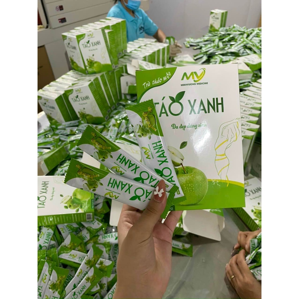 Gói dùng thử, trà thảo mộc táo xanh, giảm cân, da đẹp dáng xinh 1 gói nhỏ