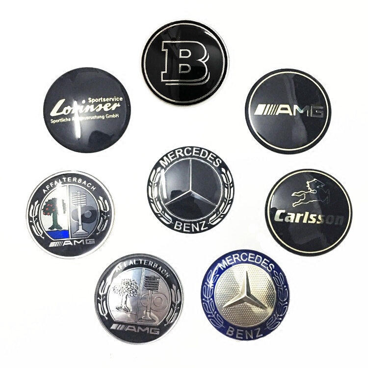 Miếng Dán logo 52mm Trang Trí Vô Lăng Xe Hơi Mercedes Benz C63 C180 E200 E300 C300 S200 S300 C300