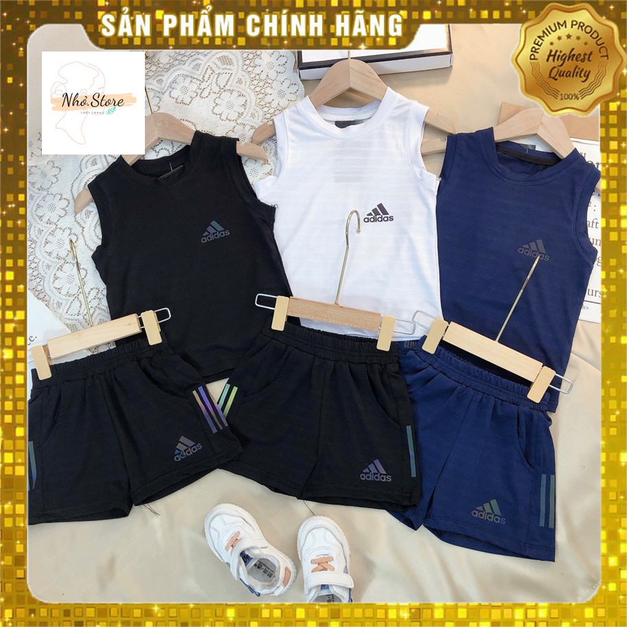 Bộ Thể Thao Adidas Đồ Bộ Bé Trai Chất Cotton Lưới Thông Hơi Mát  Logo Phát Quang BT008