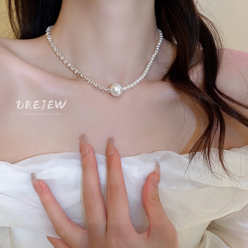 Dây Chuyền Hai Lớp Đính Ngọc Trai Thời Trang Dành Cho Nữ