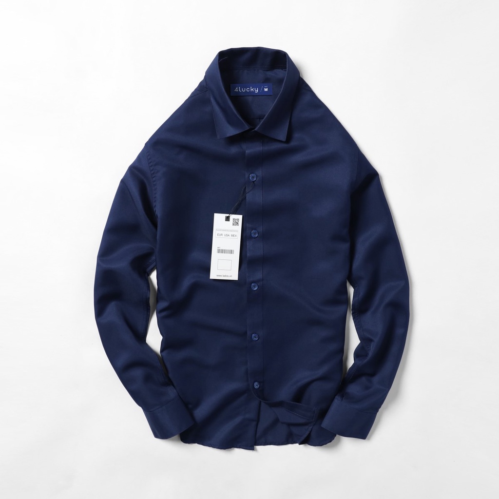 Áo sơ mi nam trơn đủ màu 4Lucky - 780, chất lụa không nhăn, thoáng mát | BigBuy360 - bigbuy360.vn