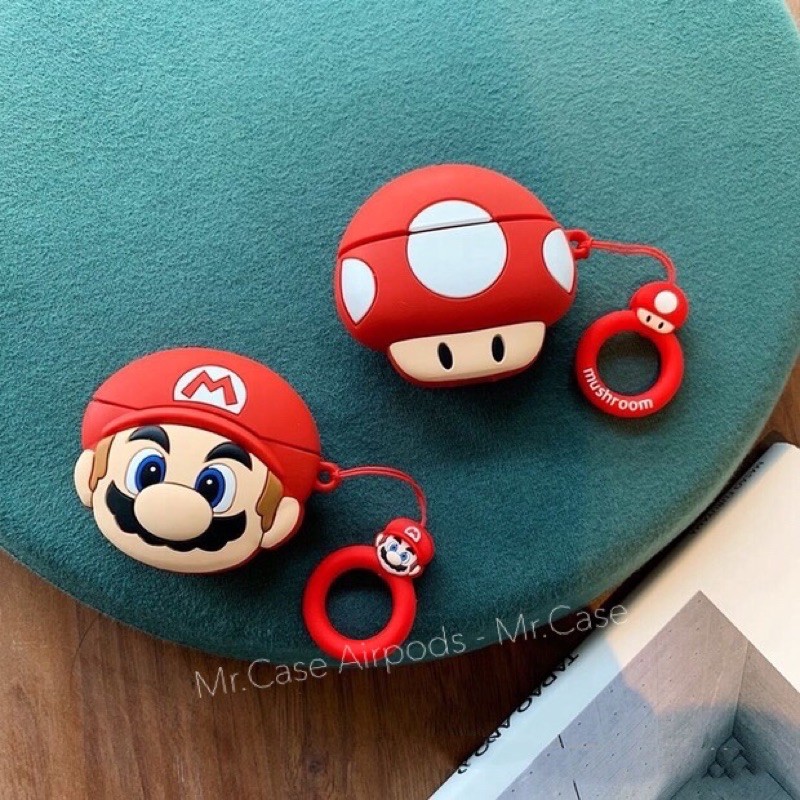 Case Airpods 1/2 Pro Vỏ Ốp Đựng Tai Nghe Hoạt Hình Mario - Mr.Case