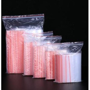 1KG Túi ZIP VIỀN ĐỎ, túi zipper - zip chỉ đỏ đựng nước chấm,bịch PE vuốt mép đựng phụ kiện, gia vị, thực phẩm, thuốc tây