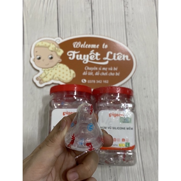 núm ty silicon thay thế bình Piegon cổ hẹp