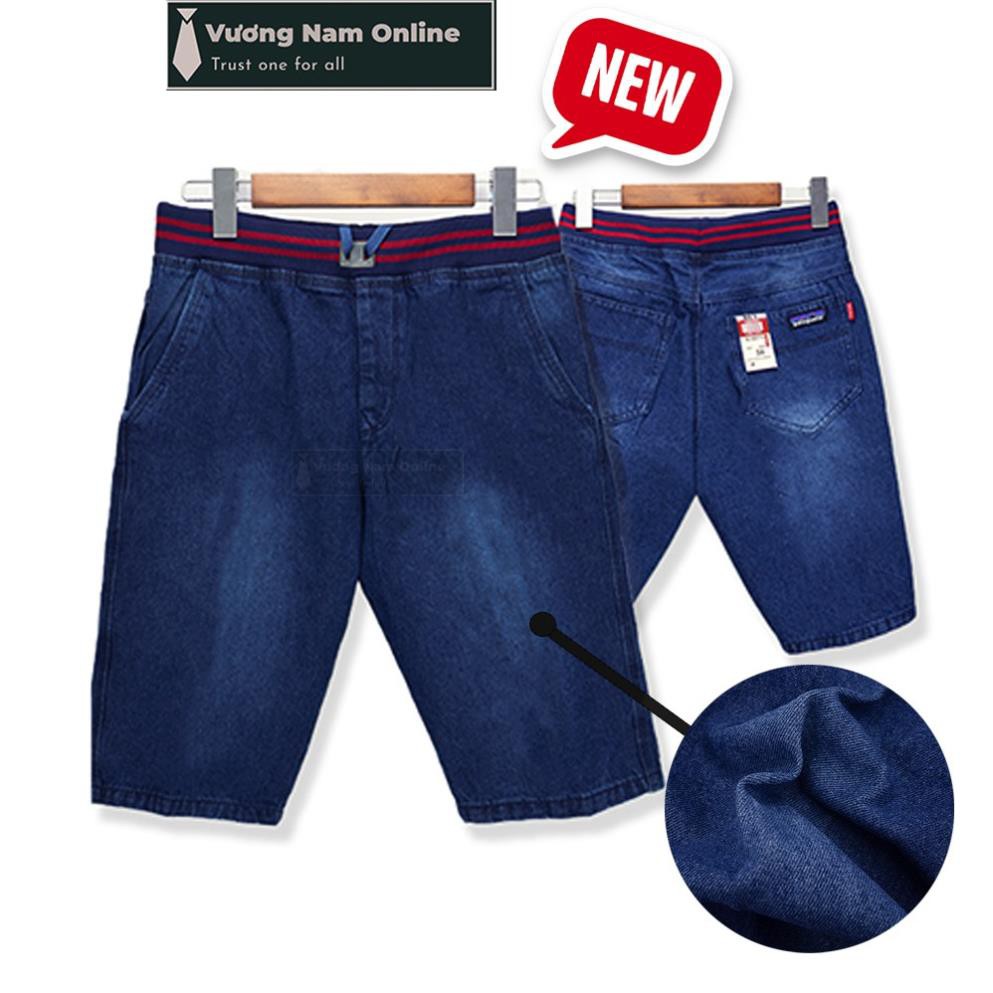 Quần short jean nam lưng thun sướt Đẹp