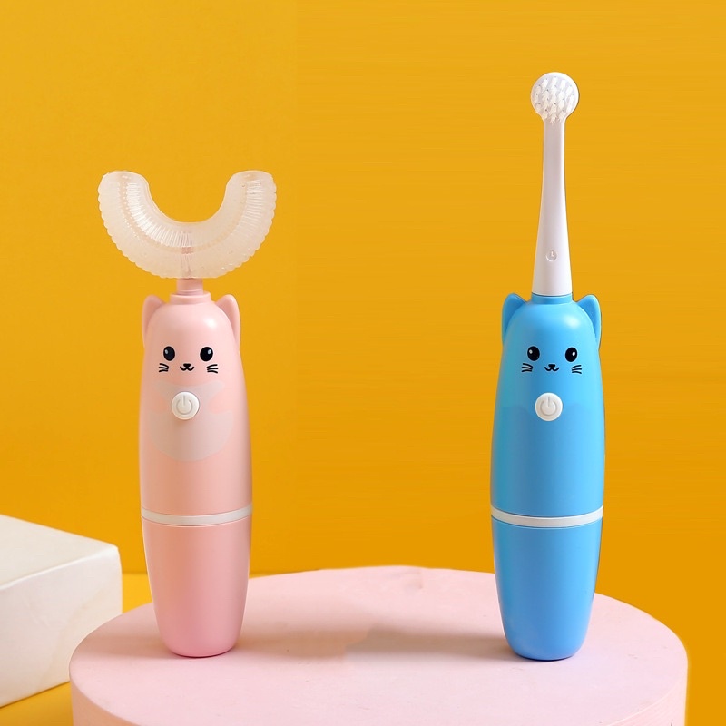 Bộ bàn chải điện chữ U 3 chi tiết thay thế cho bé