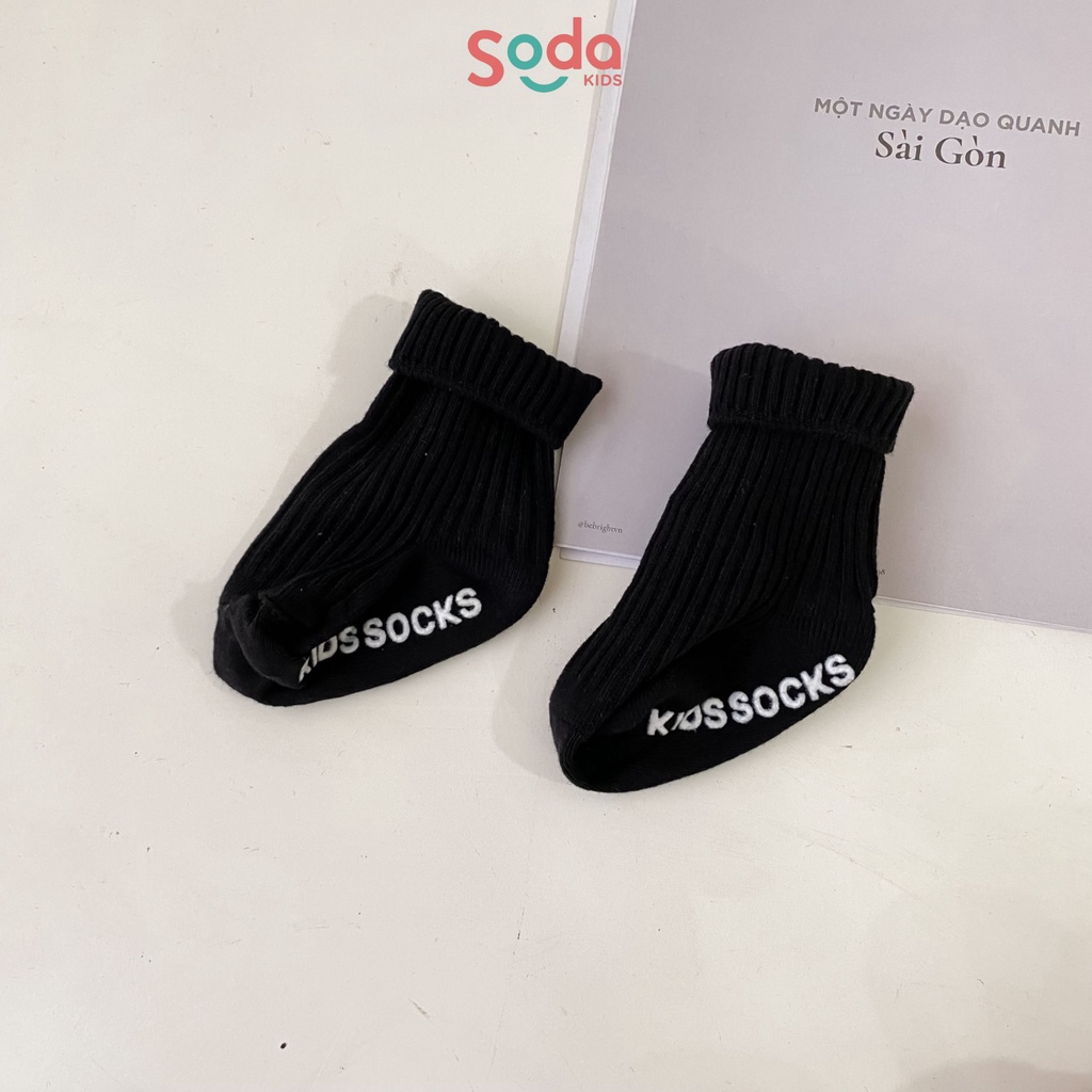Tất cho bé trơn gân chống trượt phong cách Hàn Quốc ( nhiều màu )