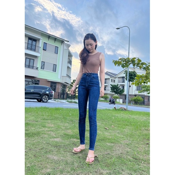 Quần jeans ôm dãn túi hông hàng cao cấp chuẩn phom