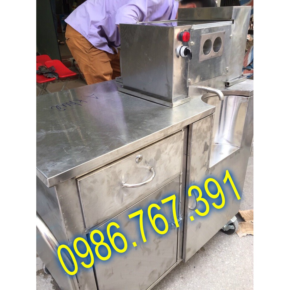 Máy ép nước mía siêu sạch ép 2 cây motor 750W có bàn dài