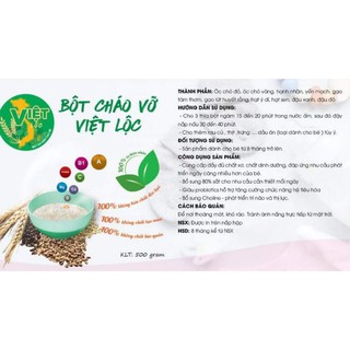 Bột cháo vỡ việt lộc hộp 500g