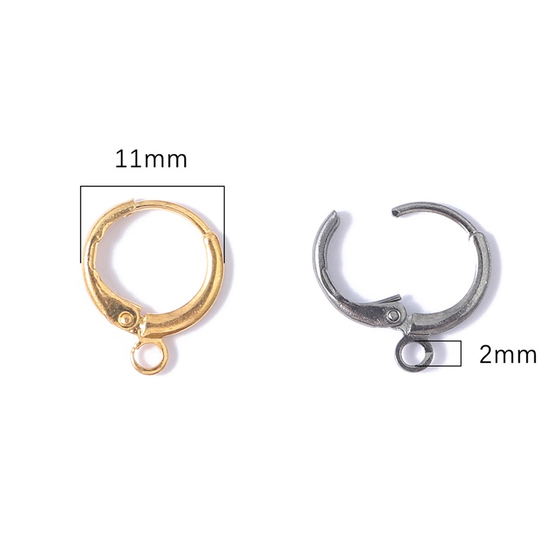 Kẹp khuyên tai tròn BEADIA bằng đồng tiện dụng làm trang sức DIY
