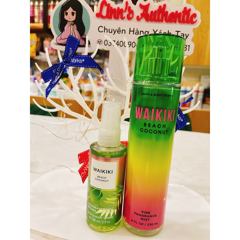 BILL BBW XỊT THƠM BODY WAIKIKI BEACH COCONUT USA